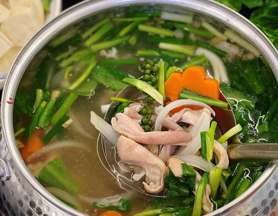 Lẩu bao tử hầm tiêu xanh 